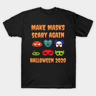 Funny Trump Make Masks Scary Again Halloween 2020 Graphic T-Shirt